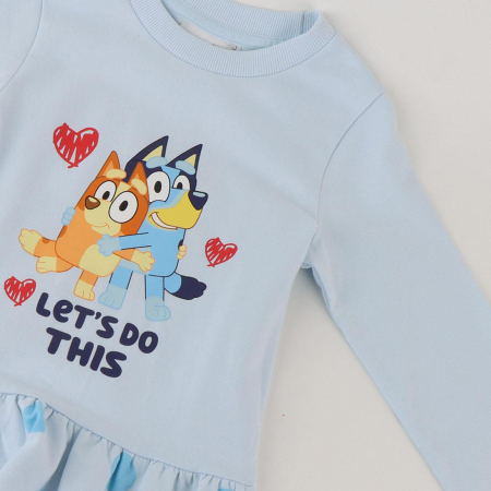 Rochie bumbac cu maneca lunga, Bluey Let's do this [3]