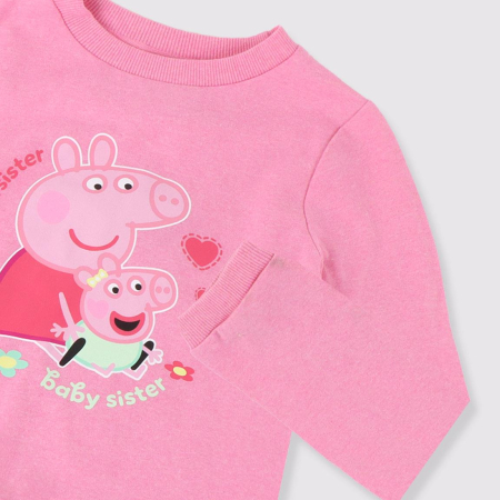 Rochie bumbac cu maneca lunga, Peppa Pig Sisters [2]