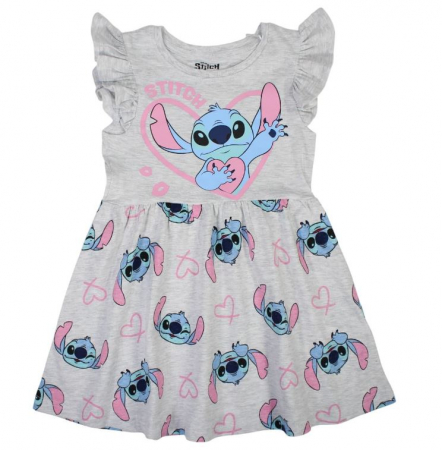 Rochite fete - Rochie cu maneca scurta din bumbac , Lilo & Stitch