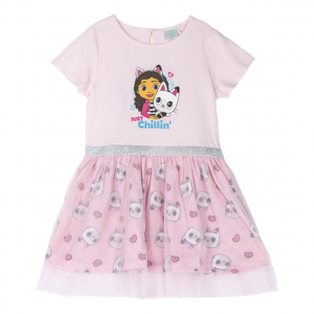 Rochite fete - Rochie bumbac maneca scurta Fantasia Gabby's Dollhouse