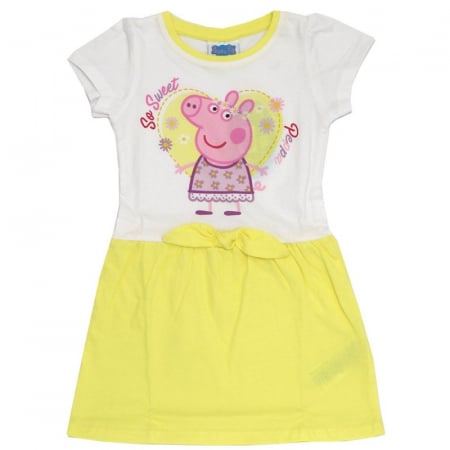 Rochite fete - Rochie bumbac maneca scurta Peppa Pig