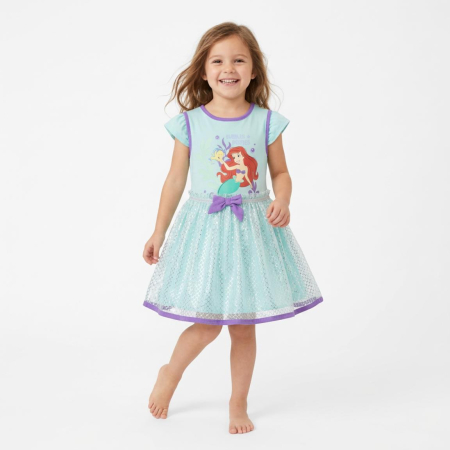 Rochii fete - Rochie de vara cu tul Ariel Disney Printesele Disney