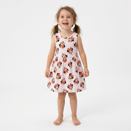 Rochii fete - Rochie de vara din bumbac fara maneca, Minnie Mouse