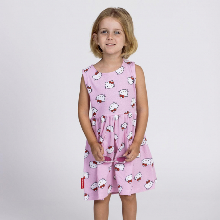 Rochite fete - Rochie de vara din bumbac, Hello Kitty