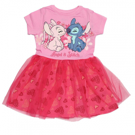 Rochite fete - Rochie de vara pentru copii Disney Lilo & Stitch cu tul