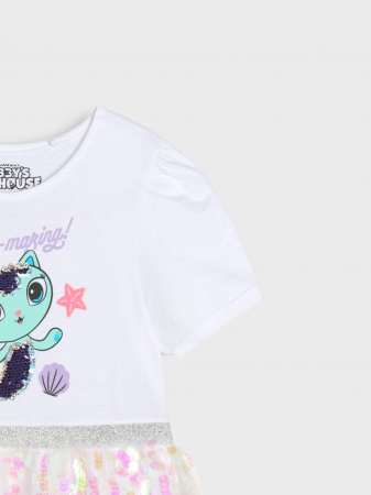 Rochie din bumbac cu paiete Gabby's Dollhouse [8]