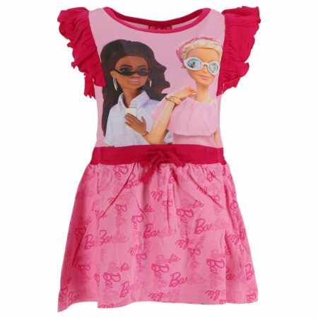 Rochite fete - Rochie din bumbac cu volane, Barbie