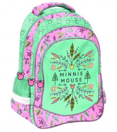 Totul pentru scoala - Rucsac scoala Minnie Mouse Flowers, 43x30x19 cm