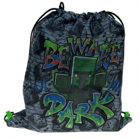 Sac sport Minecraft Beware the Dark, 37x32 cm [1]