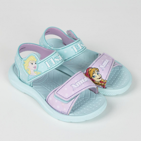 Sandale copii - Sandale plaja cu talpa EVA Frozen Anna si Elsa