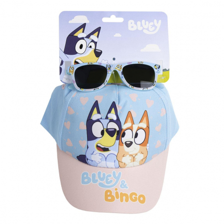Sepci si caciuli copii - Sapca cu ochelari Bluey si Bingo Hearts