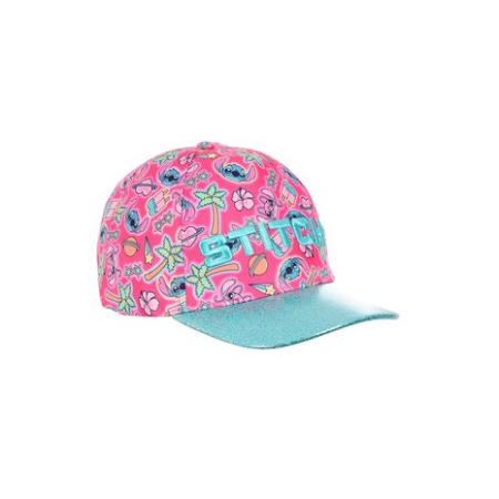 Sepci si caciuli copii - Sapca din bumbac cu sclipici Lilo & Stitch
