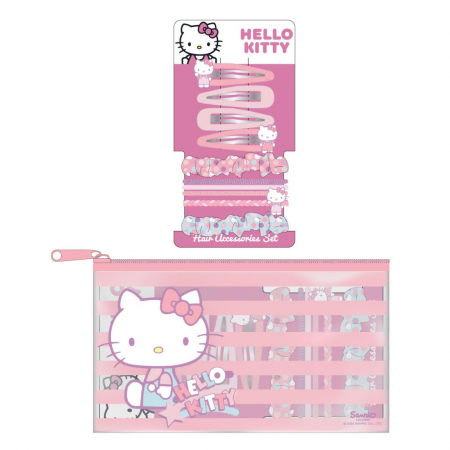 Cadouri si accesorii diverse - Set 10 accesorii par pentru copii, Hello Kitty