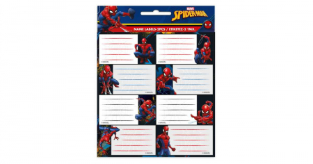 Rechizite si papetarie - Set 16 etichete Spiderman Dark