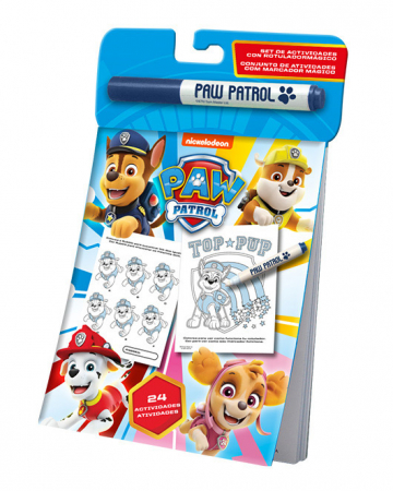 Joaca si timp liber - Carte de activitati cu carioca magica Paw Patrol, 24 pagini