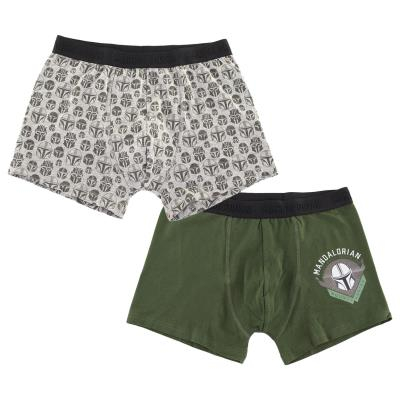 Lenjerie intima copii - Set 2 perechi chiloti boxeri pentru adulti, Mandalorian