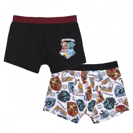 Lenjerie intima copii - Set 2 perechi chiloti boxeri pentru adulti, Harry Potter