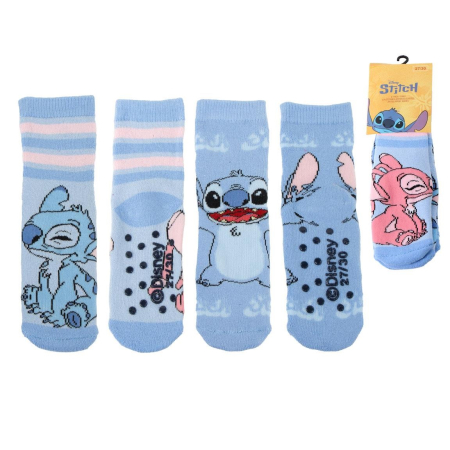 Sosete si dresuri copii - Set 2 perechi sosete groase antiderapante Lilo & Stitch