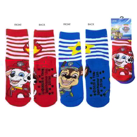Accesorii imbracaminte copii - Set 2 perechi sosete groase antiderapante Paw Patrol