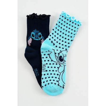 Imbracaminte si incaltaminte copii - Set 2 perechi sosete din bumbac, Lilo & Stitch