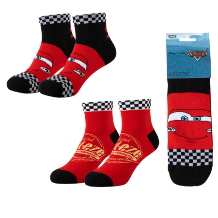 Imbracaminte si incaltaminte copii - Set 2 perechi sosete scurte Cars Disney