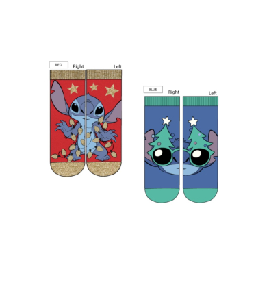 Sosete si dresuri copii - Set 2 perechi sosete groase Lilo & Stitch Christmas