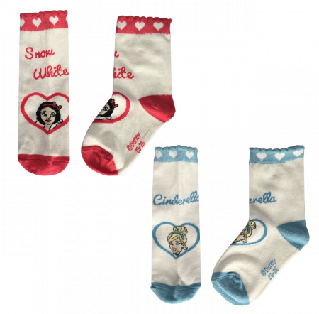 Sosete si dresuri copii - Set 2 perechi sosete Printesele Disney