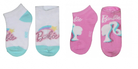 Sosete si dresuri copii - Set 2 perechi sosete scurte Barbie