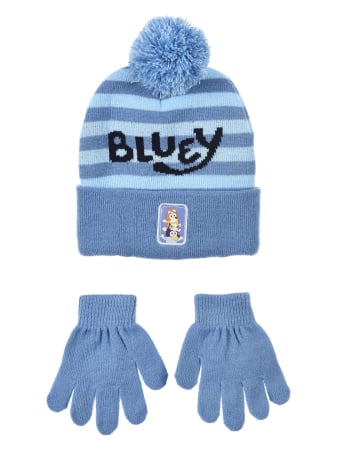 Accesorii imbracaminte copii - Set 2 piese pentru baieti caciula si manusi Bluey