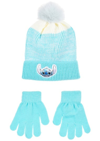 Accesorii imbracaminte copii - Set 2 piese iarna, caciula si manusi Lilo & Stitch