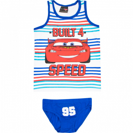 Lenjerie intima copii - Set 2 piese, maiou si chilot Cars Speed