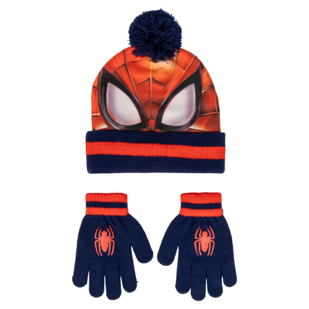 Sepci si caciuli copii - Set 2 piese pentru iarna, caciula si manusi Spiderman