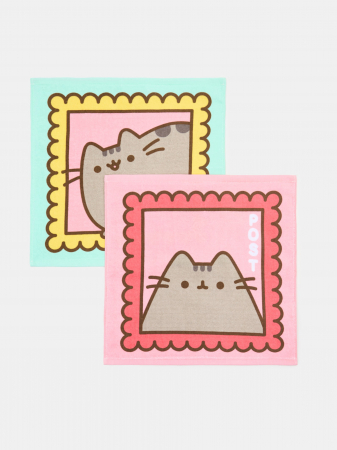 Prosoape si halate de baie copii - Set 2 prosoape din bumbac Pusheen 40x40 cm