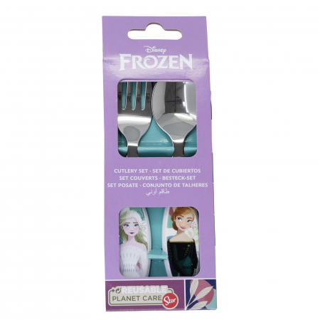 Set 2 tacamuri, furculita si lingura pentru copii Frozen Trust de Journey, 15.5 cm [1]