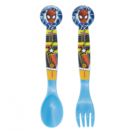 Articole hranire bebelusi - Set 2 tacamuri plastic Spiderman Arachind Grid