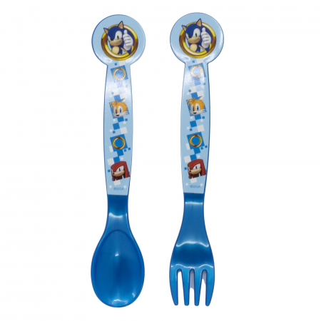 Articole hranire bebelusi - Set 2 tacamuri plastic Sonic