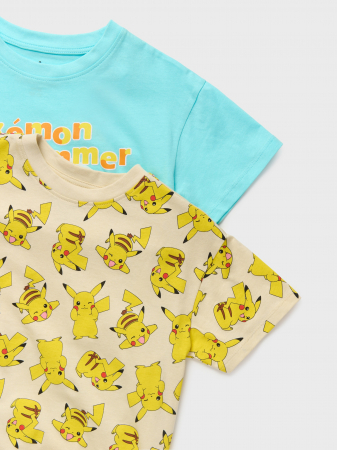 Set 2 tricouri cu maneca scurta, din bumbac Pokemon Summer [3]