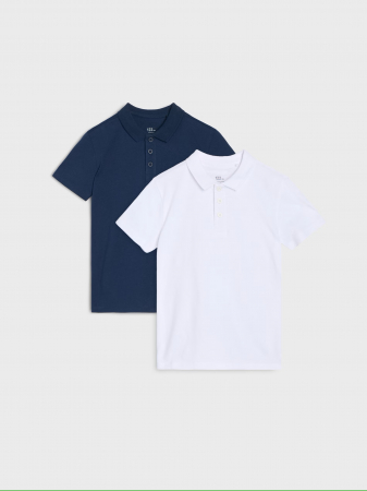 Tricouri copii - Set 2 tricouri cu maneca scurta, din bumbac tip polo