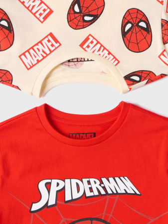 Set 2 tricouri cu maneca scurta, din bumbac Spiderman [3]