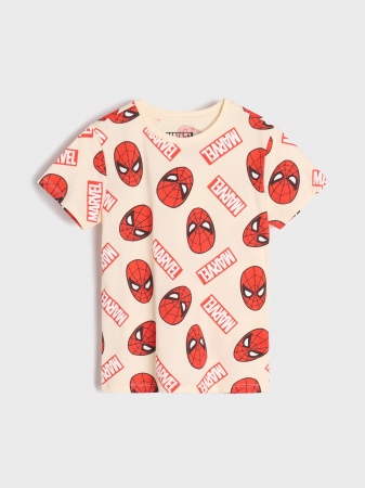 Set 2 tricouri cu maneca scurta, din bumbac Spiderman [2]