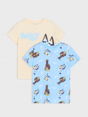 Tricouri copii - Set 2 tricouri din bumbac Bluey