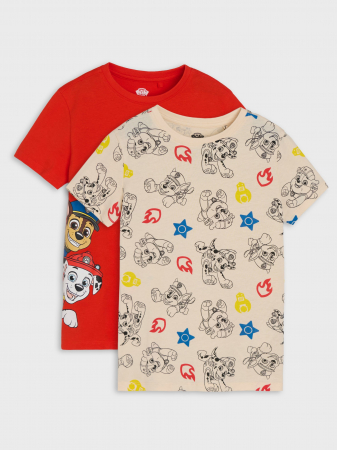 Tricouri copii - Set 2 tricouri din bumbac cu maneca scurta Paw Patrol