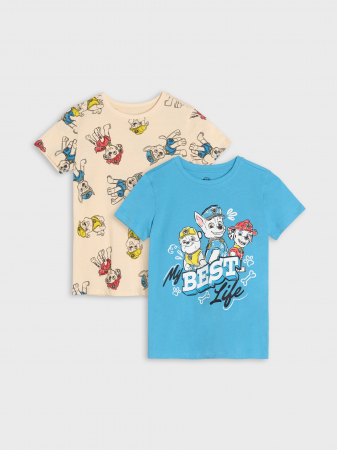 Tricouri copii - Set 2 tricouri din bumbac cu maneca scurta Paw Patrol Best Life