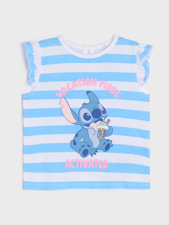Set 2 tricouri din bumbac cu volan, Lilo & Stitch [3]