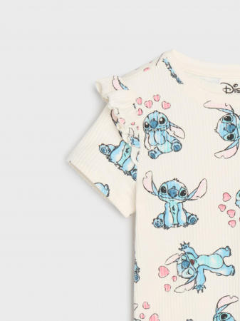 Set 2 tricouri din bumbac pntru fete Stitch Little Hug [5]