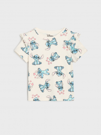 Set 2 tricouri din bumbac pntru fete Stitch Little Hug [2]