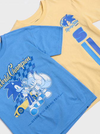 Set 2 tricouri din bumbac Sonic [1]