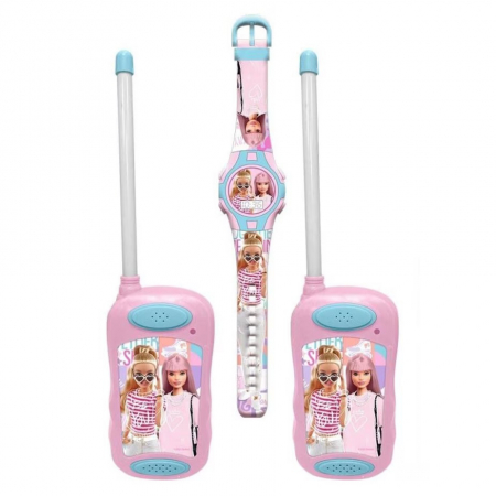 Joaca si timp liber - Set 2 walkie talkie cu ceas cadou Barbie