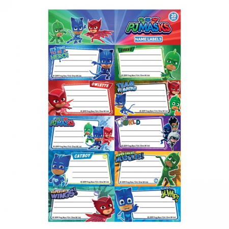 Rechizite si papetarie - Set 20 etichete PJ Masks