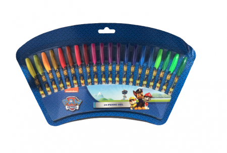 Totul pentru scoala - Set 20 pixuri cu gel, Paw Patrol, baieti